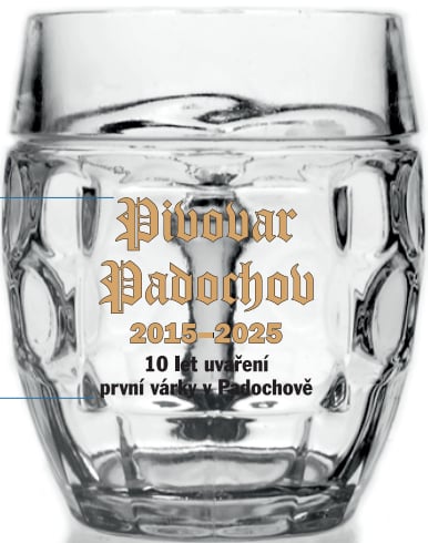Pivovar Padochov 2015-2025 10 let iuvaření první várky v Padochově (0,5L) Tübinger